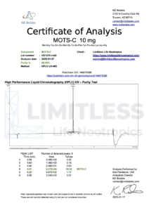 COA_MOTS-C_10mg_US1215 vial2_2025-01-17